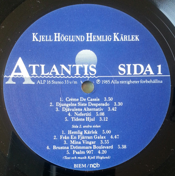 Kjell Höglund : Hemlig Kärlek (LP, Album)