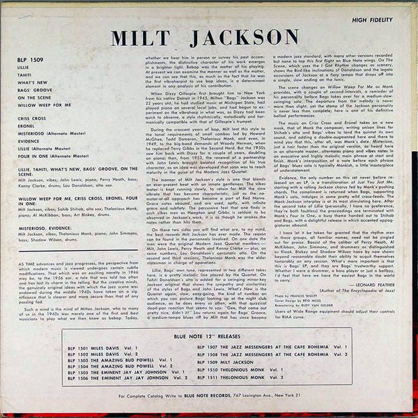Milt Jackson With John Lewis , Percy Heath, Kenny Clarke, Lou Donaldson And The Thelonious Monk Quintet ~ Milt Jackson With John Lewis, Percy Heath, Kenny Clarke, Lou Donaldson And The Thelonious Monk Quintet (Vinyl) - Djungel & Jazz