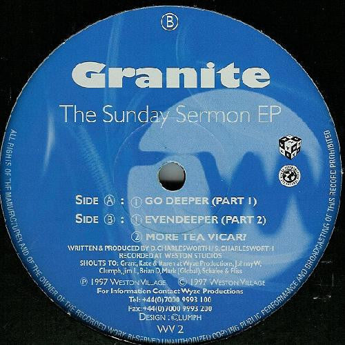 Granite : The Sunday Sermon EP (12", EP)