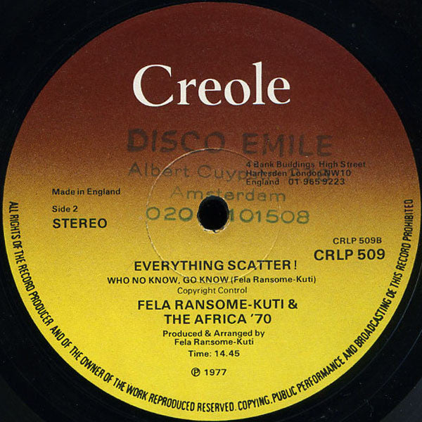 Fela Kuti & Africa 70 : Everything Scatter (LP, Album)
