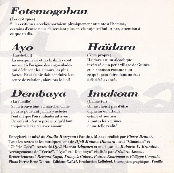 Djeli Moussa Diawara ~ Cimadan (Vinyl) - Djungel & Jazz