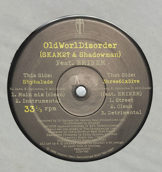 Old World Disorder, Skam2? And Shadowman ~ Shyhalüde / 3hree6ix5ive (Vinyl) - Djungel & Jazz