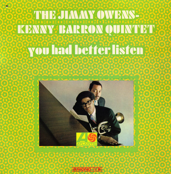 The Jimmy Owens - Kenny Barron Quintet ~ You Had Better Listen (Vinyl) - Djungel & Jazz