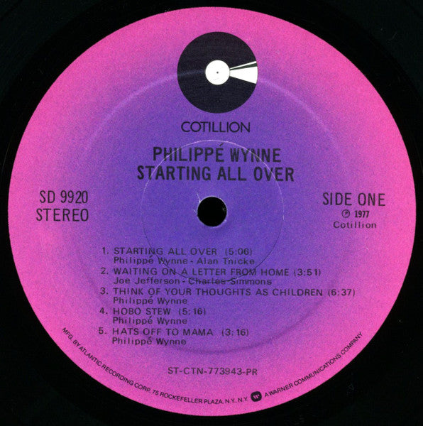 Philippé Wynne ~ Starting All Over (Vinyl) - Djungel & Jazz