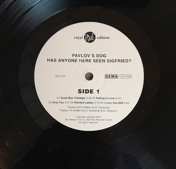 Pavlov's Dog ~ Has Anyone Here See Sigfried? (The Lost Third Pavlov's Dog Album) (Vinyl) - Djungel & Jazz