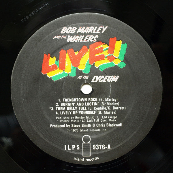 Bob Marley & The Wailers : Live! (LP, Album)