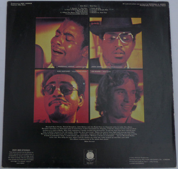 Marshall Hooks & Co. ~ Marshall Hooks & Co. (Vinyl) - Djungel & Jazz