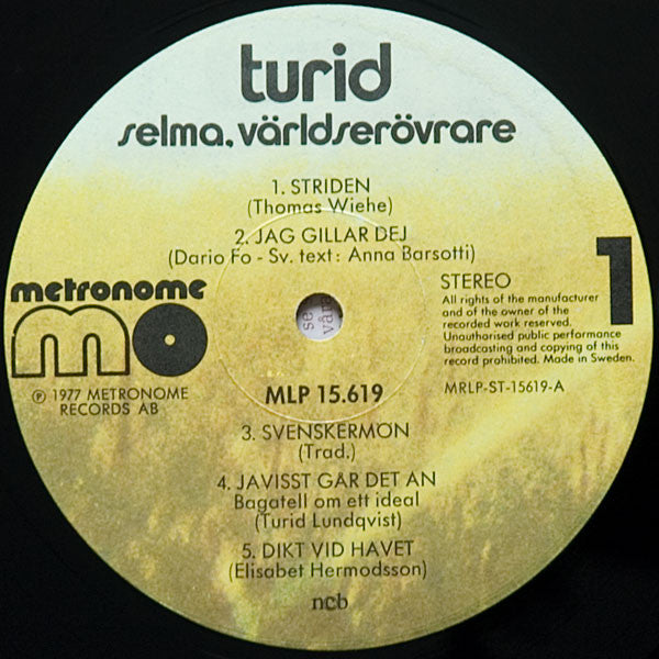 Turid ~ Selma, Världserövrare (Vinyl) - Djungel & Jazz