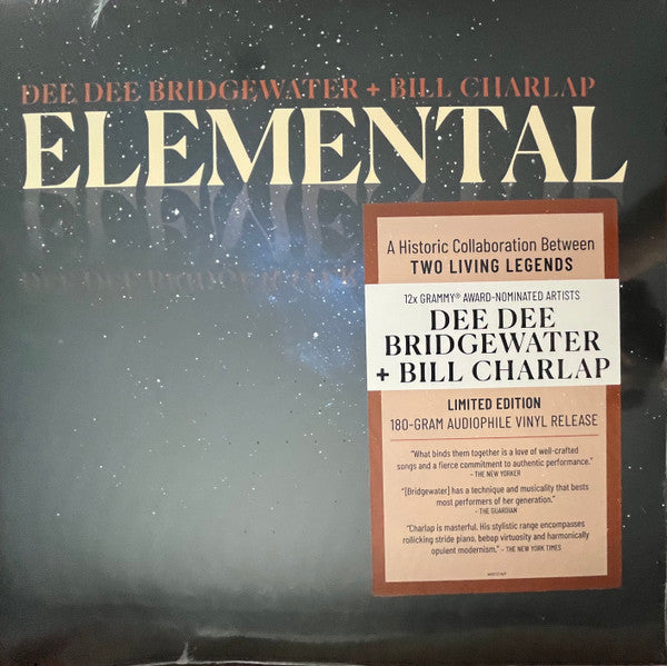 Dee Dee Bridgewater + Bill Charlap ~ Elemental (Vinyl) - Djungel & Jazz