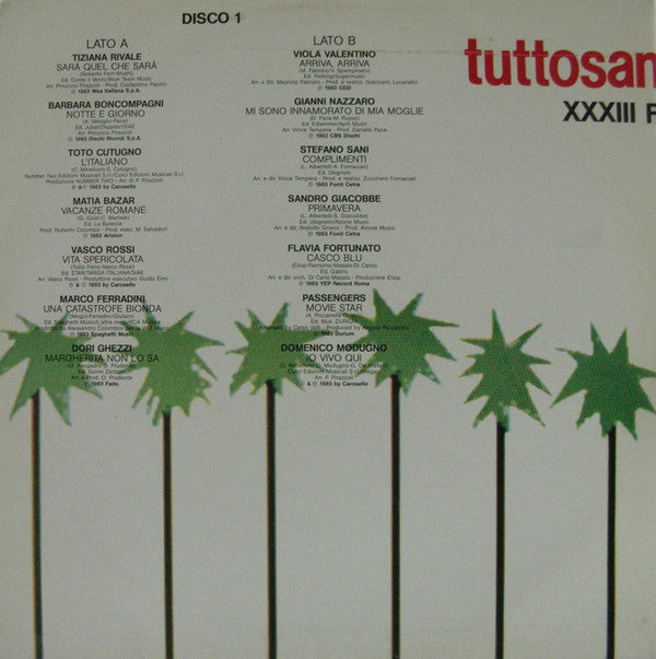 Various ~ Tuttosanremo '83 (Vinyl) - Djungel & Jazz