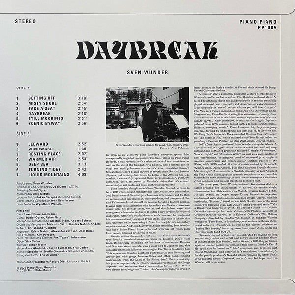 Sven Wunder ~ Daybreak (Vinyl) - Djungel & Jazz