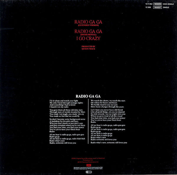 Queen ~ Radio Ga Ga (Vinyl) - Djungel & Jazz