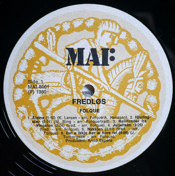 Folque : Fredløs (LP, Album)