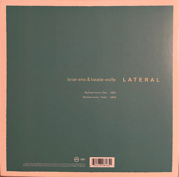 Brian Eno & Beatie Wolfe ~ Lateral (Vinyl) - Djungel & Jazz