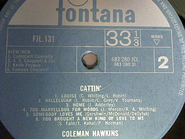 Coleman Hawkins ~ Cattin'! (Vinyl) - Djungel & Jazz