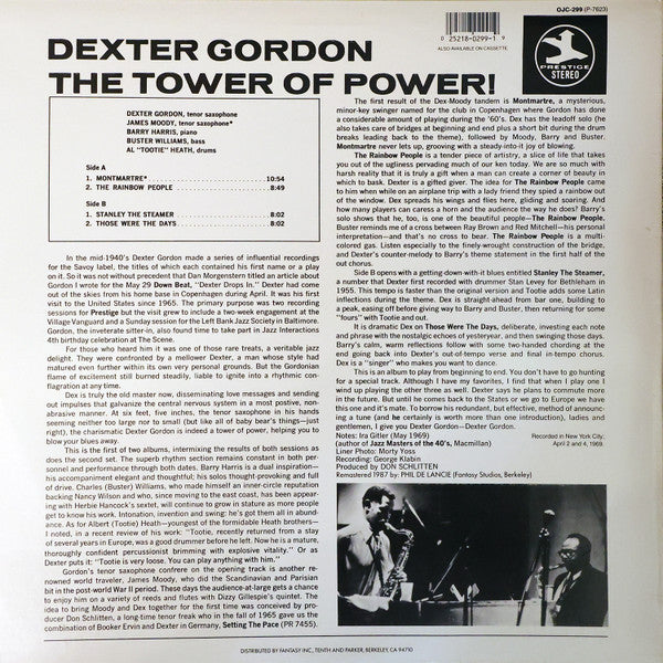 Dexter Gordon ~ The Tower Of Power! (Vinyl) - Djungel & Jazz