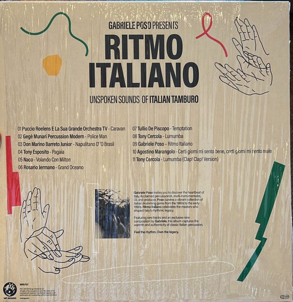 Gabriele Poso ~ Ritmo Italiano 'Unspoken Sounds Of Italian Tamburo' (Vinyl) - Djungel & Jazz