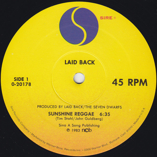 Laid Back : Sunshine Reggae / White Horse (12", Maxi)