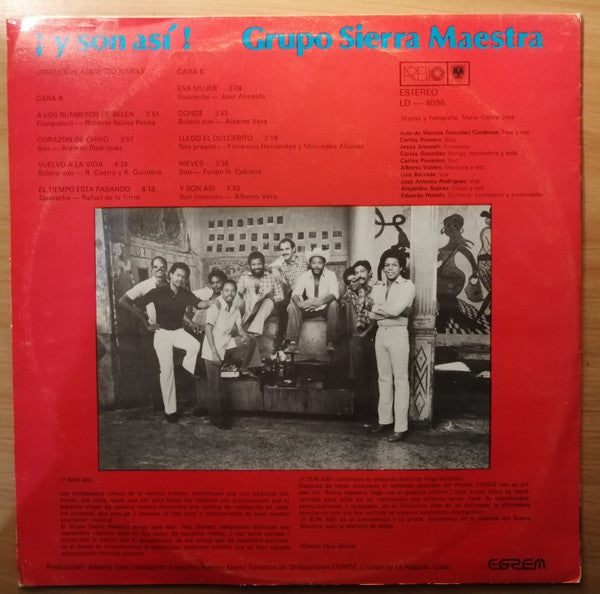 Grupo Sierra Maestra* : ¡Y Son Así! (LP, Album)