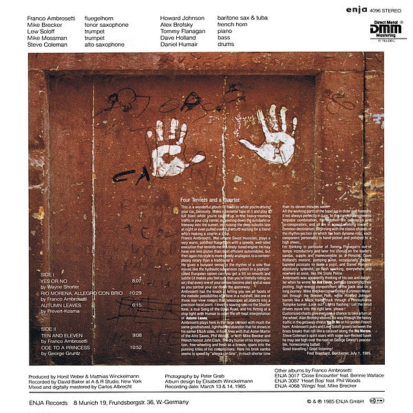 Franco Ambrosetti ~ Tentets (Vinyl) - Djungel & Jazz