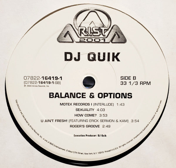 DJ Quik : Balance & Options (2xLP, Album)