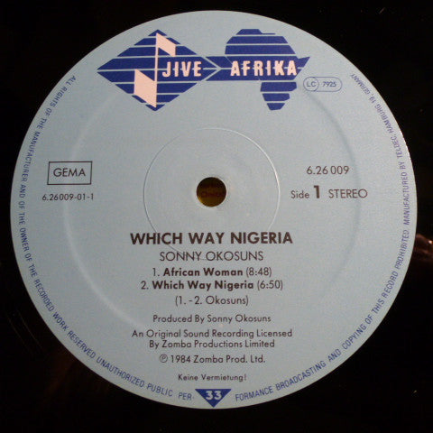 Sonny Okosuns* : Which Way Nigeria? (LP, Album)