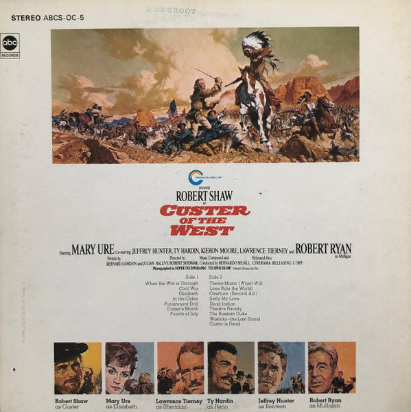 Bernardo Segall With Royal Philharmonic Orchestra ~ Custer Of The West (The Original Motion Picture Soundtrack) (Vinyl) - Djungel & Jazz