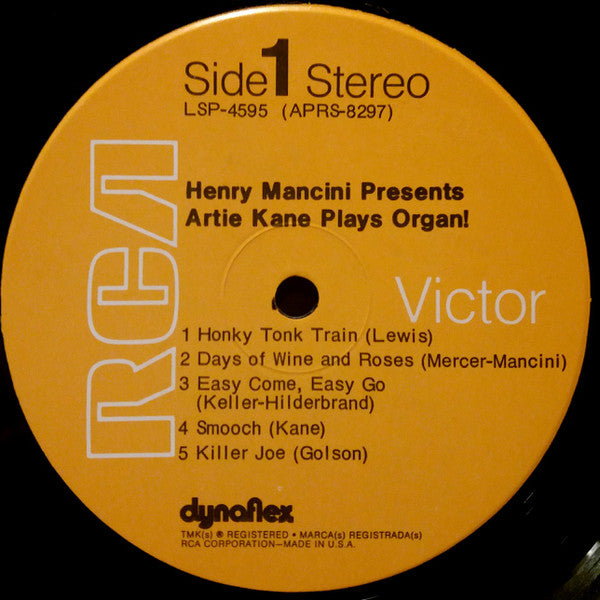 Henry Mancini Presents Artie Kane ~ Artie Kane Plays Organ! (Vinyl) - Djungel & Jazz