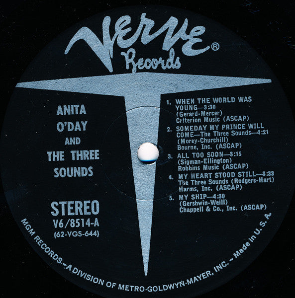 Anita O'Day And The Three Sounds ~ Anita O'Day & The Three Sounds (Vinyl) - Djungel & Jazz