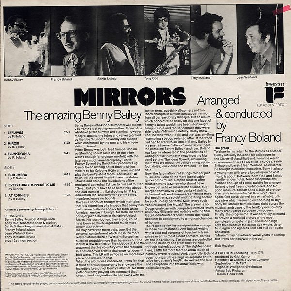 The Amazing Benny Bailey ~ Mirrors (Vinyl) - Djungel & Jazz