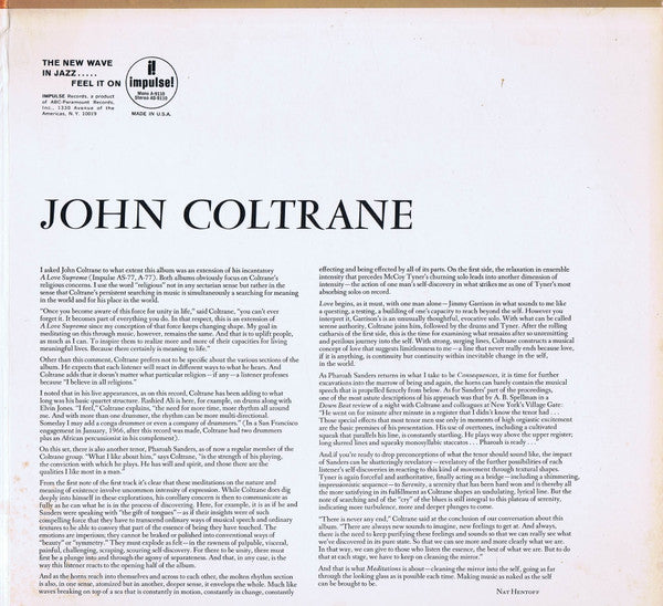 John Coltrane ~ Meditations (Vinyl) - Djungel & Jazz