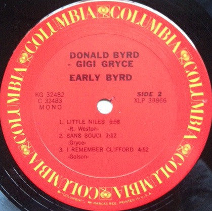 Donald Byrd - Gigi Gryce ~ Early Byrd (Vinyl) - Djungel & Jazz