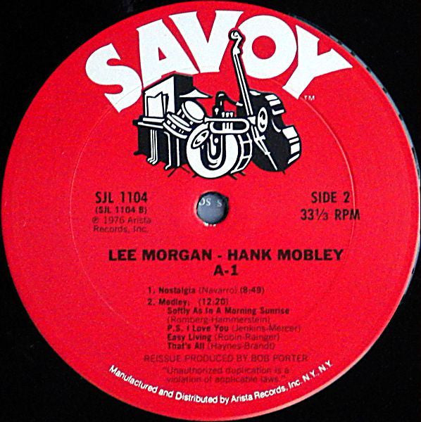 Lee Morgan / Hank Mobley ~ A-1 (Vinyl) - Djungel & Jazz
