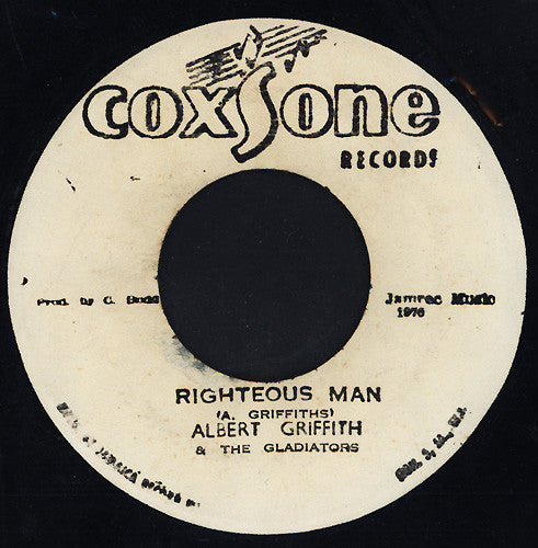 Albert Griffiths & The Gladiators : Righteous Man (7", Single)