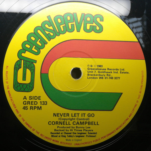 Cornell Campbell : Never Let It Go (12")