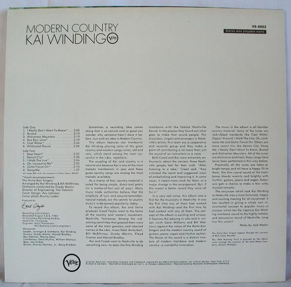 Kai Winding ~ Modern Country (Vinyl) - Djungel & Jazz