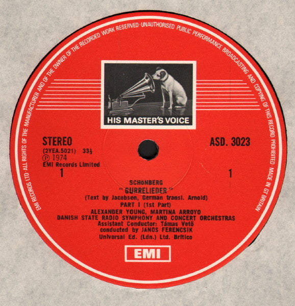 Schoenberg, János Ferencsik, Danish State Radio Symphony & Concert Orchestra, Martina Arroyo • Alexander Young • Janet Baker • Odd Wolstad • Niels Møller • Julius Patzak ~ Gurrelieder (Vinyl) - Djungel & Jazz