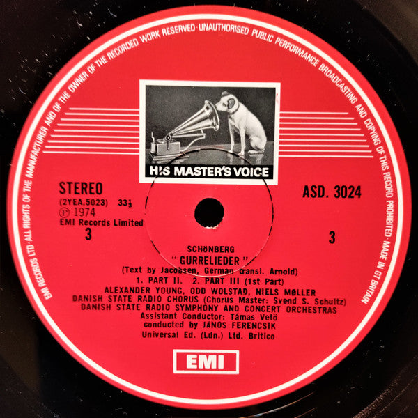 Schoenberg, János Ferencsik, Danish State Radio Symphony & Concert Orchestra, Martina Arroyo • Alexander Young • Janet Baker • Odd Wolstad • Niels Møller • Julius Patzak ~ Gurrelieder (Vinyl) - Djungel & Jazz
