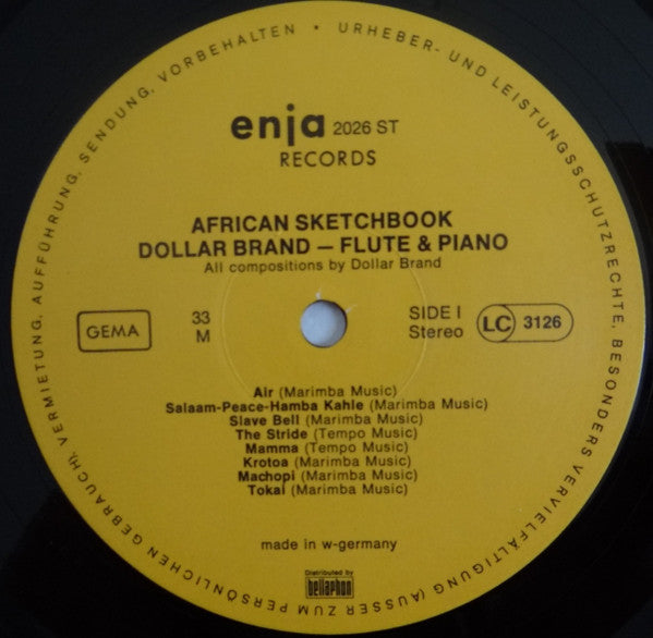 Dollar Brand ~ African Sketchbook (Vinyl) - Djungel & Jazz