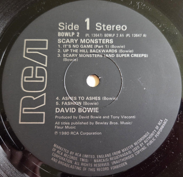 David Bowie ~ Scary Monsters (Vinyl) - Djungel & Jazz