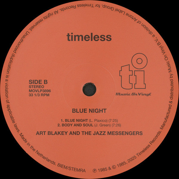 Art Blakey & The Jazz Messengers ~ Blue Night (Vinyl) - Djungel & Jazz