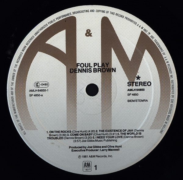 Dennis Brown : Foul Play (LP, Album)