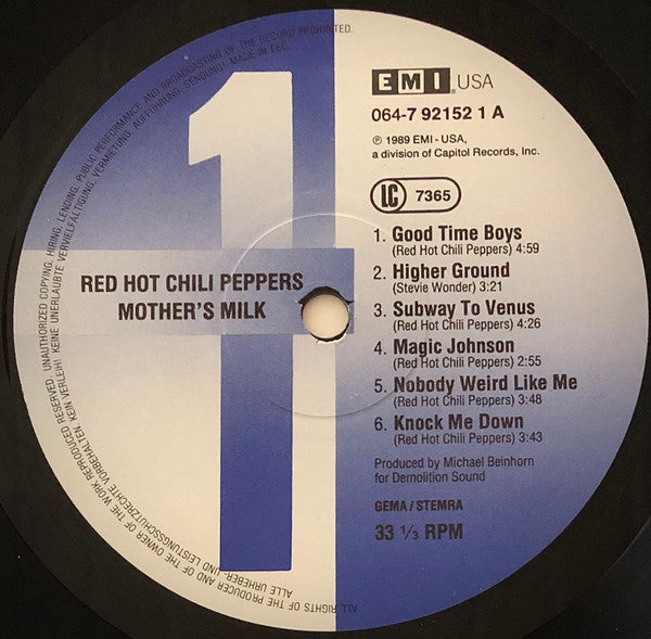 Red Hot Chili Peppers ~ Mother's Milk (Vinyl) - Djungel & Jazz