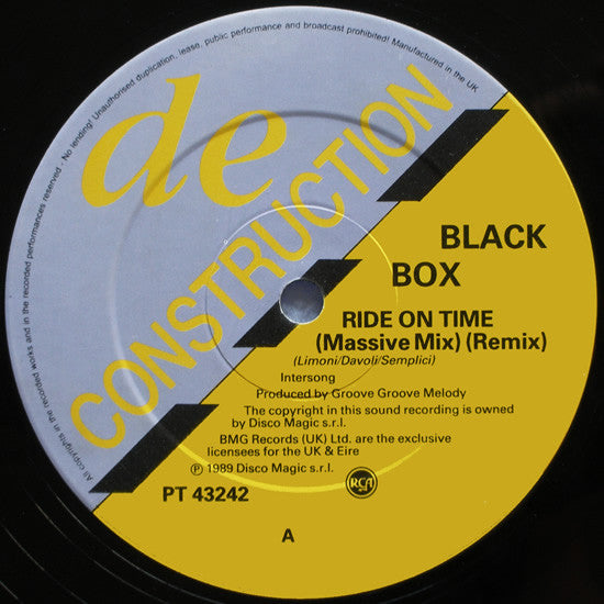 Black Box ~ Ride On Time (Remix) (Vinyl) - Djungel & Jazz