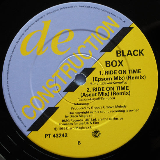 Black Box ~ Ride On Time (Remix) (Vinyl) - Djungel & Jazz