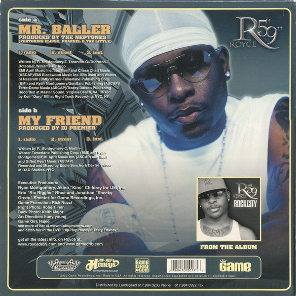 Royce Da 5'9" ~ Mr. Baller / My Friend (Vinyl) - Djungel & Jazz
