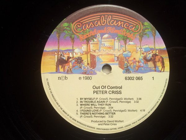 Peter Criss ~ Out Of Control (Vinyl) - Djungel & Jazz