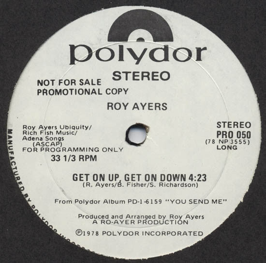 Roy Ayers : Get On Up, Get On Down / Can't You See Me? (12", Promo)