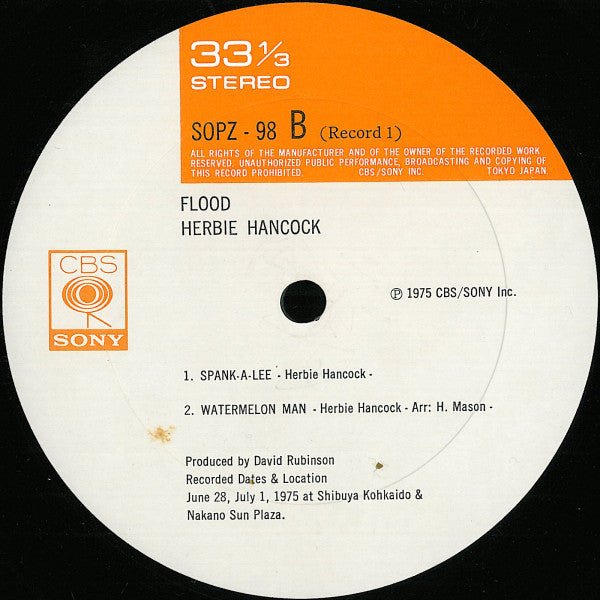 Herbie Hancock ~ Flood (Vinyl) - Djungel & Jazz