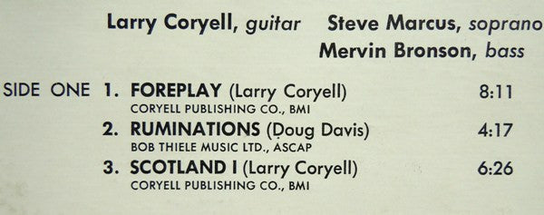 Larry Coryell : Offering (LP, Album, RE, RP)